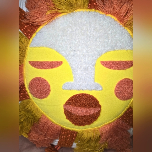 Sun Face Decorative Pillow - Picture 4 of 5